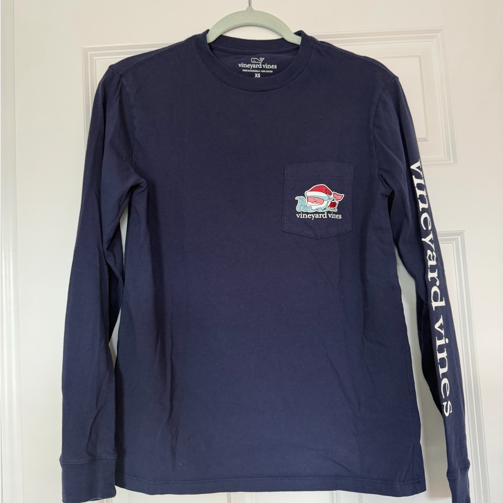 Vineyard Vines holiday Christmas whale long sleeve lounge top size XS - Picture 2 of 6